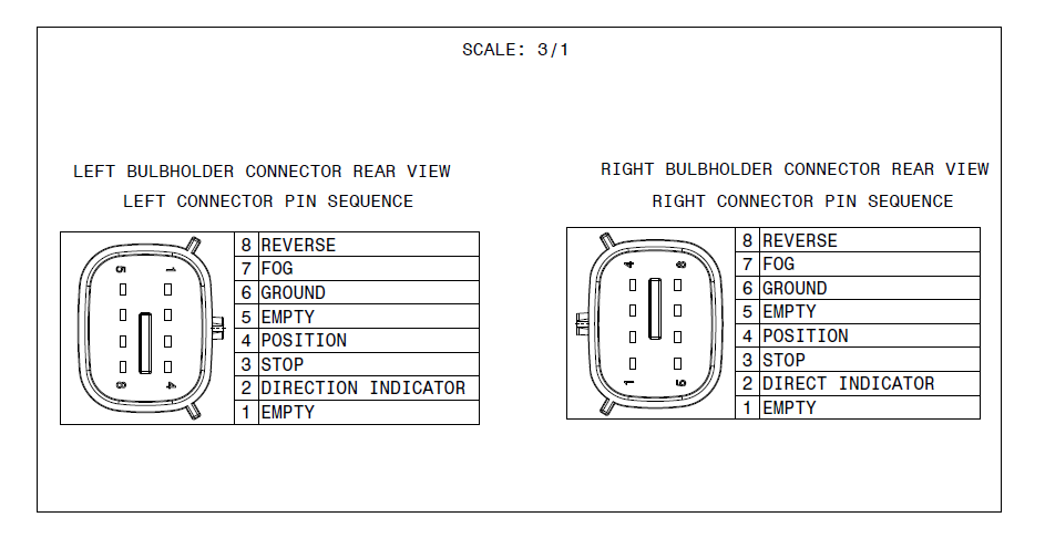 LED tail light left FORD TRANSIT UNISTOP